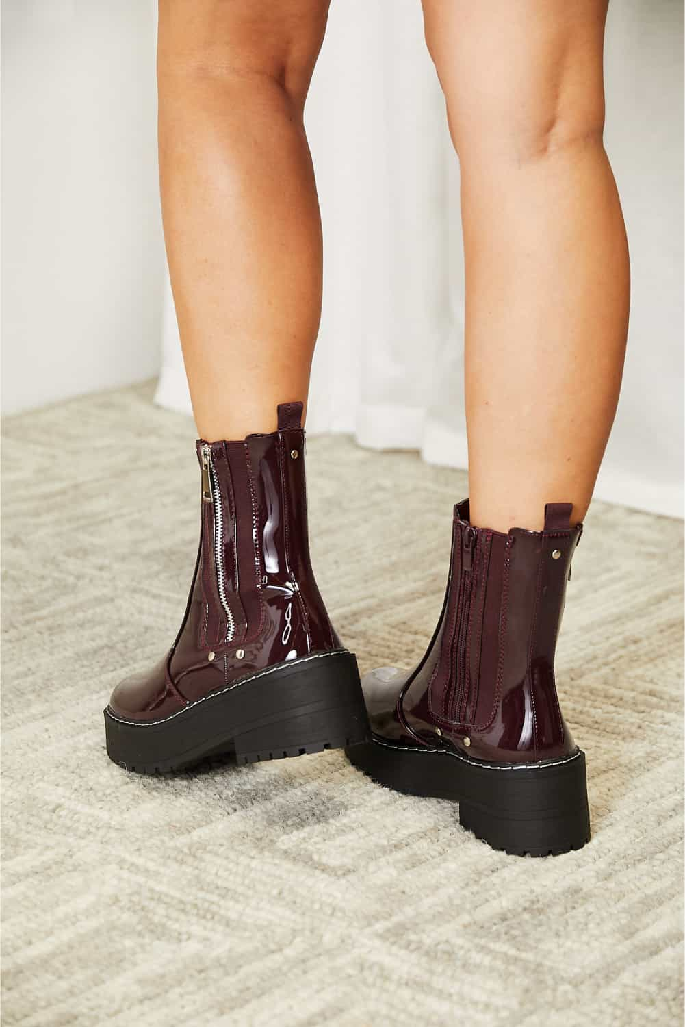 10130049799-Forever Link Side Zip Platform Boots